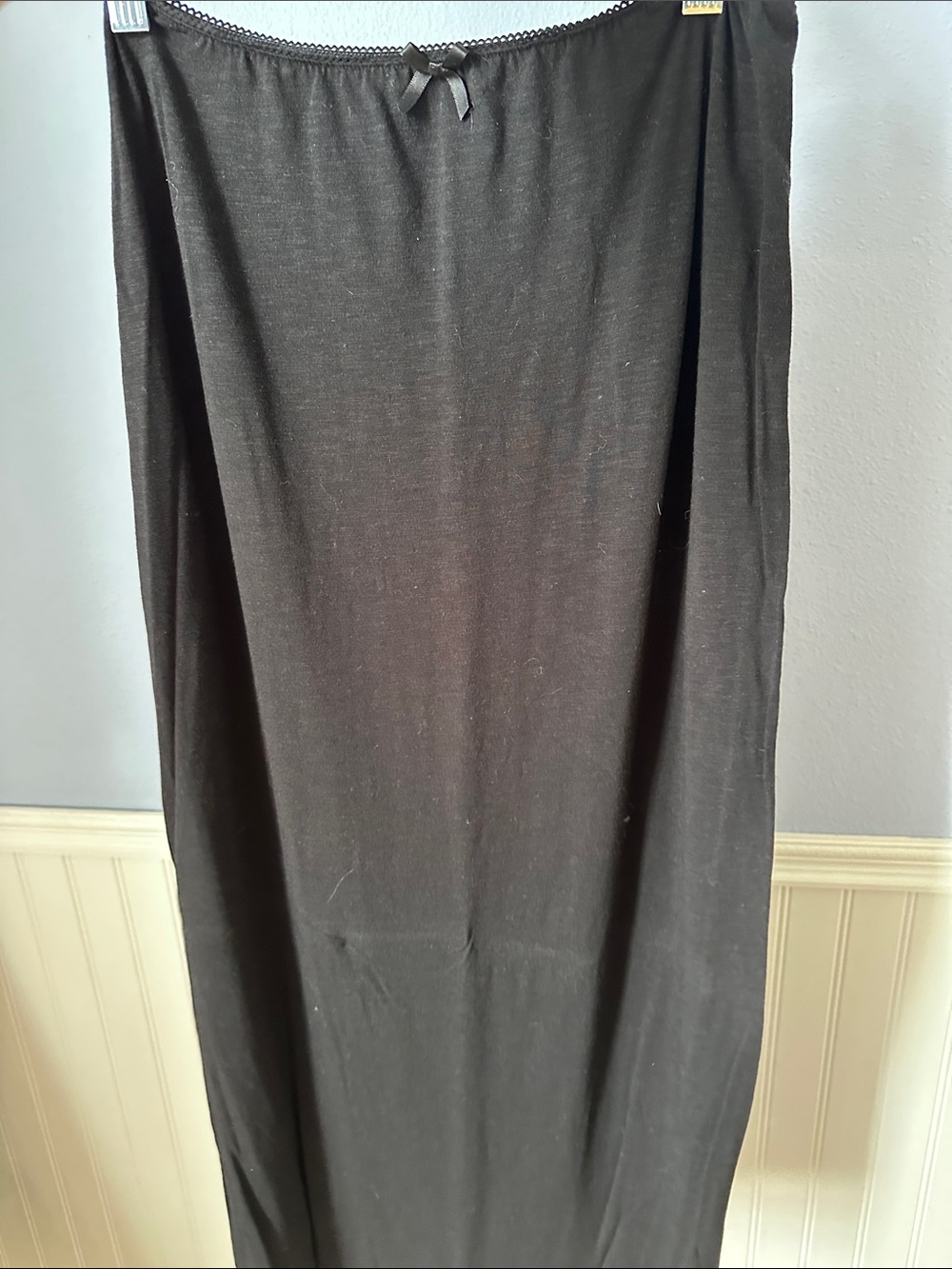 aerie Black Maxi Skirt with Subtle Waist Bow